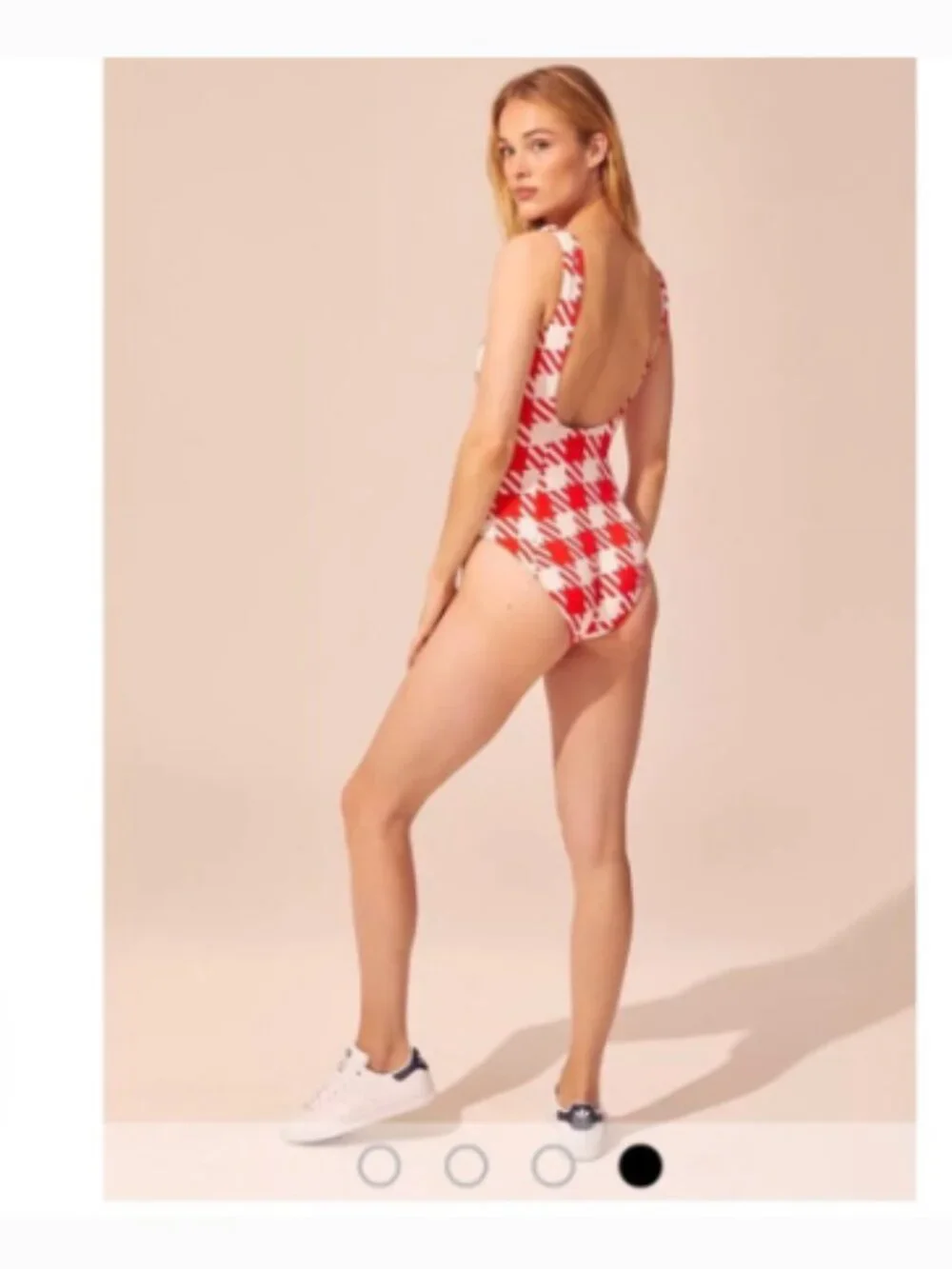 New Solid & striped The Harper One Piece Swimsuit Houndstooth Sz XL